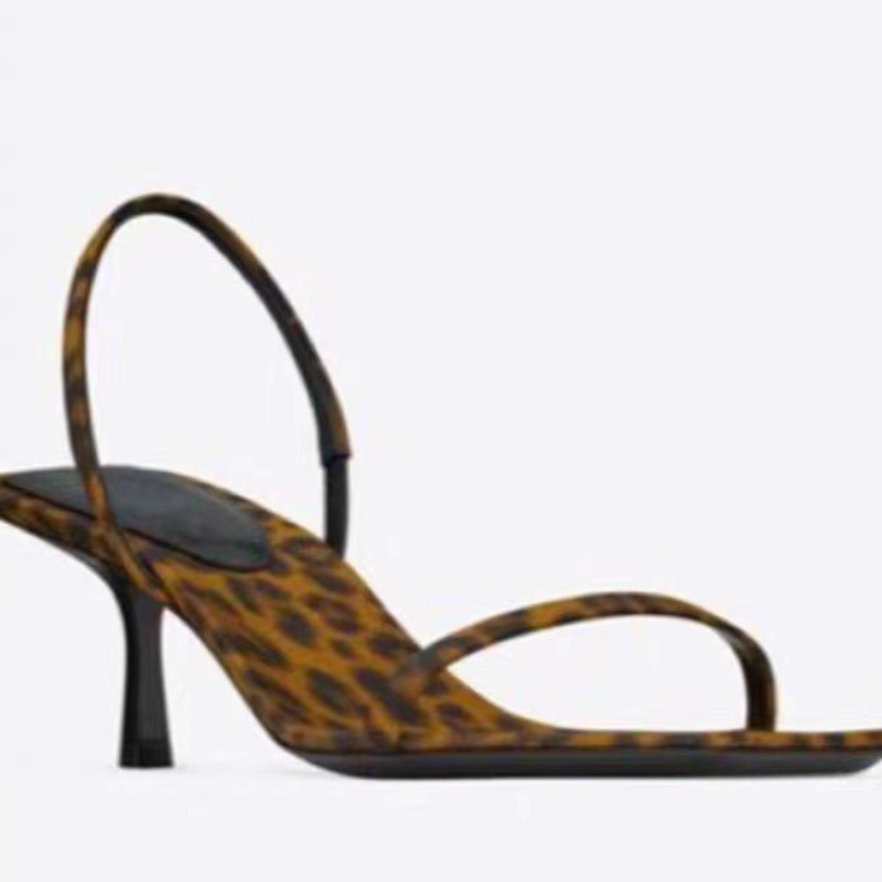 Leopard Print Heels - 다목적 원피스 버클 하이힐 2025 여름