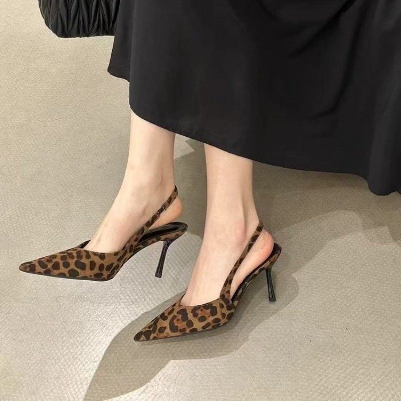 프랑스식 포인티드 토 레오파드 프린트 하이힐 바오토우  - Leopard Print Heels 리뷰 및 가격
