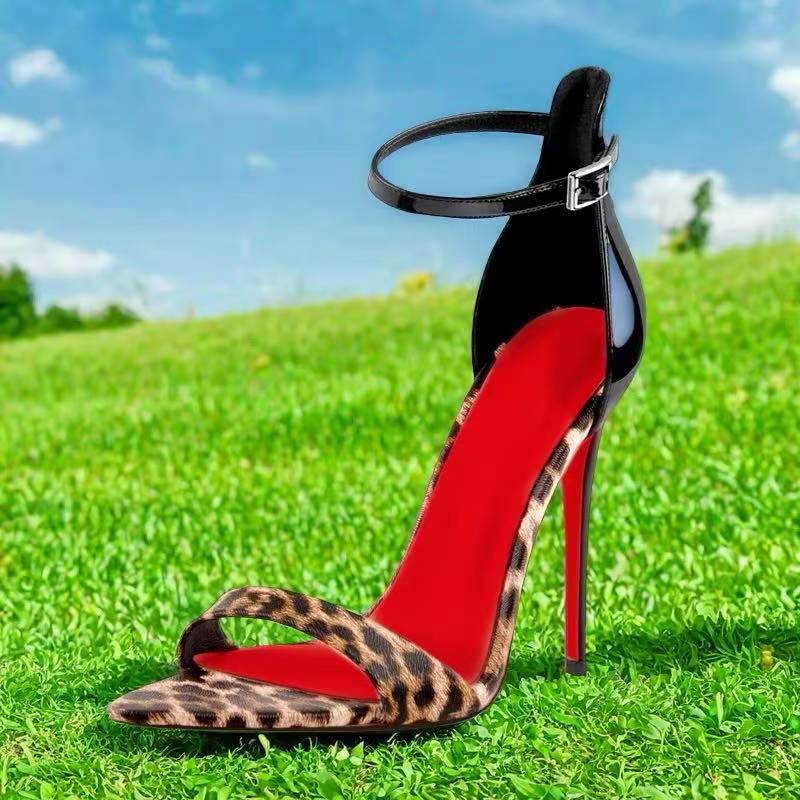 여성 맞춤형 레오파드 프린트 뾰족코 하이힐, 오픈토 버 - Leopard Print Heels 리뷰 및 가격