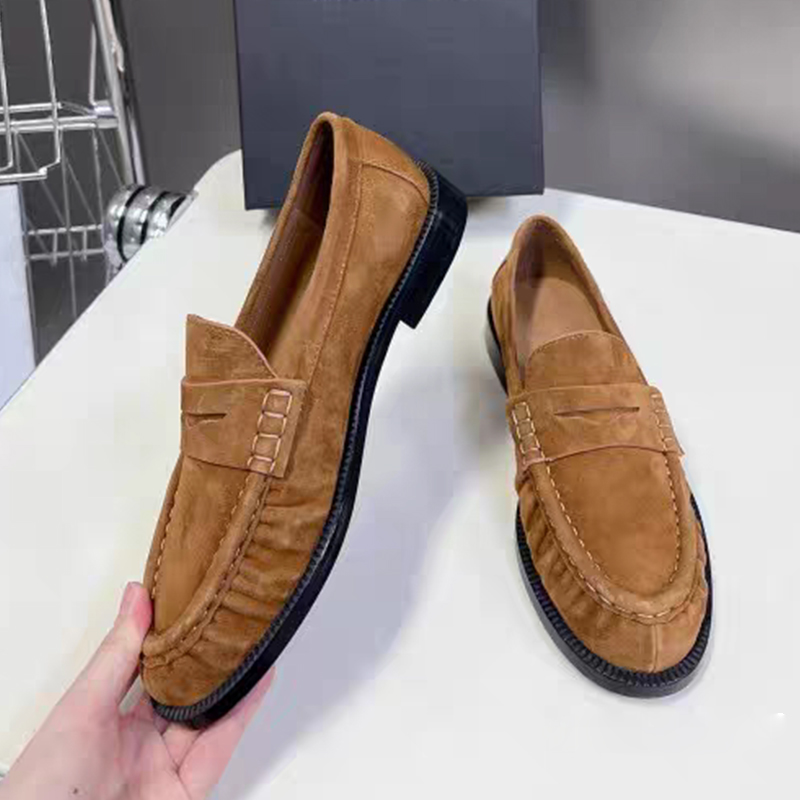 새로운 여성 로퍼 라운드 토 최고급 천연 가죽 낮은 굽 - Women'S Shoes Round Toe 리뷰 및 가격
