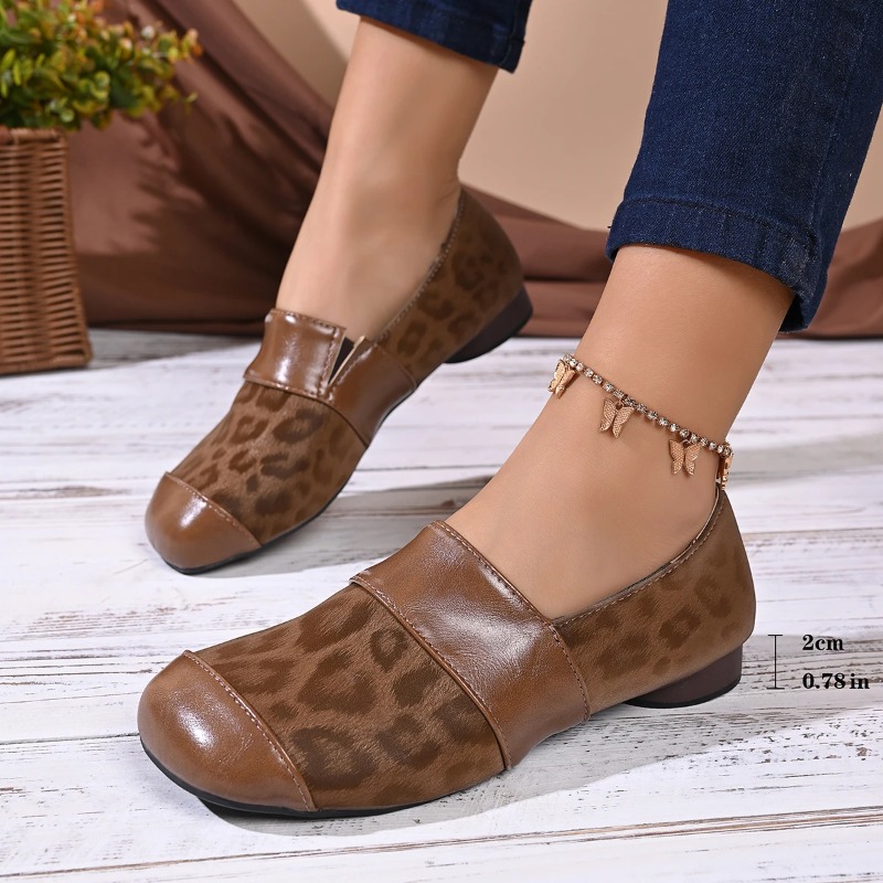 여성 패션 레오파드 프린트 로퍼 봄 가을 컴포트 슬립온 - Leopard Print Heels 리뷰 및 가격