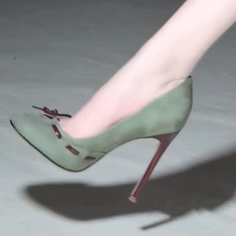 템퍼먼트 슈퍼 하이힐 싱글 슈즈 라운드 토 샬로우 스웨 - Women'S Shoes Round Toe 리뷰 및 가격