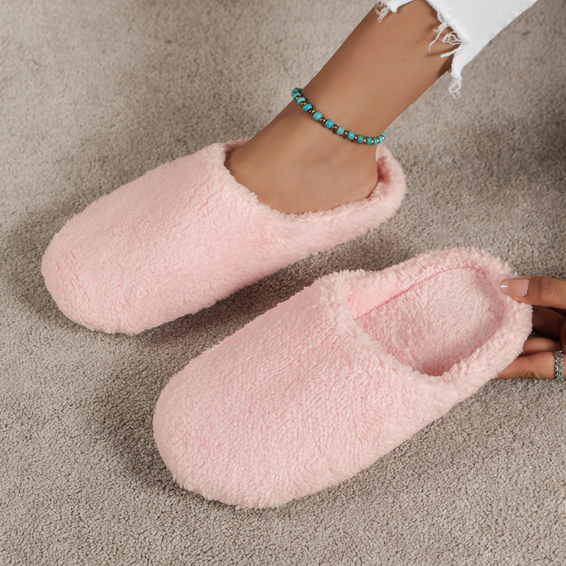 심플한 단색, 앞이 막힌 남녀공용 실내용 무소음 면 슬 - Women Shoes Size To Men 리뷰 및 가격