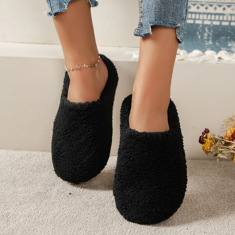 심플한 단색, 앞이 막힌 남녀공용 실내용 무소음 면 슬 - Women Shoes Size To Men 리뷰 및 가격