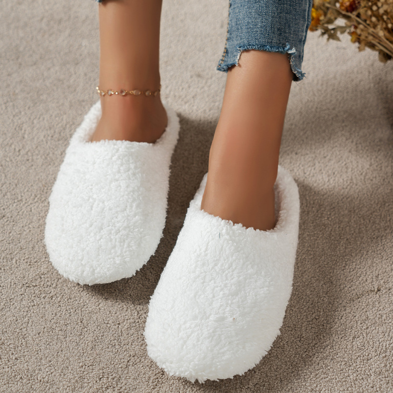 심플한 단색, 앞이 막힌 남녀공용 실내용 무소음 면 슬 - Women Shoes Size To Men 리뷰 및 가격