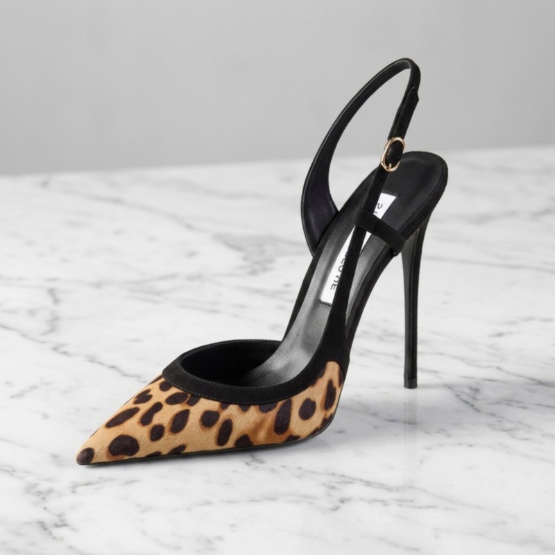 유에진롱 # YJ26-802, 블랙 스웨이드 레오파드  - Leopard Print Heels 리뷰 및 가격