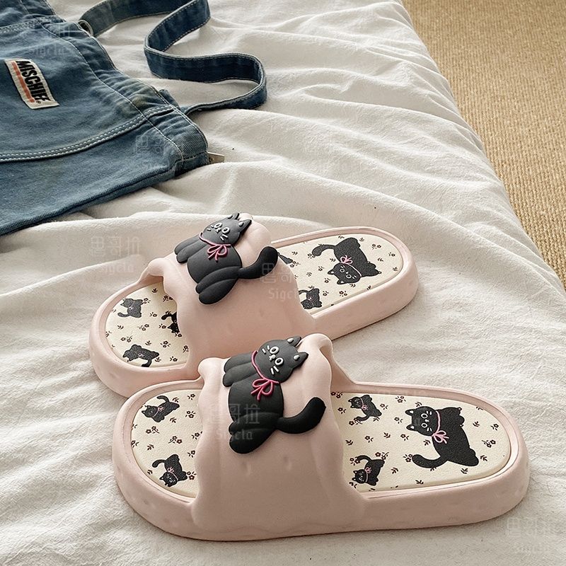 Printting 귀여운 곰 여성 슬리퍼 여름 실내 부 - Women Shoes Size To Men 리뷰 및 가격