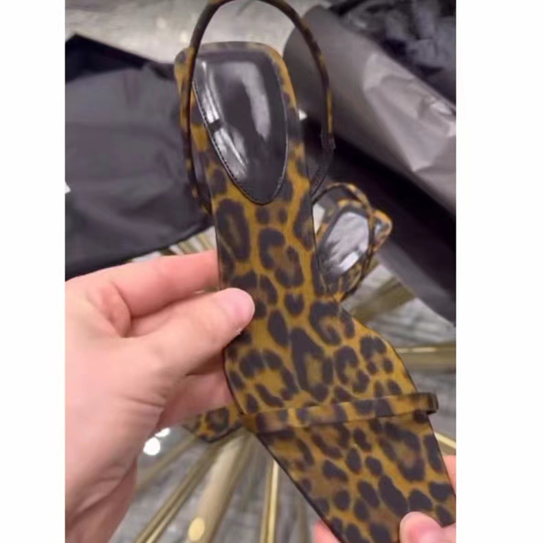 다목적 원피스 버클 하이힐 2025 여름 새로운 지적  - Leopard Print Heels 리뷰 및 가격