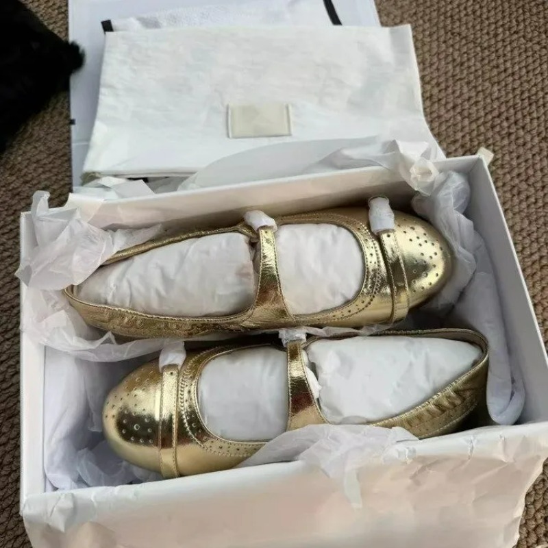 빈티지 메탈 버클 가죽 메리제인 싱글 슈즈 패션 라운드 - Women'S Shoes Round Toe 리뷰 및 가격